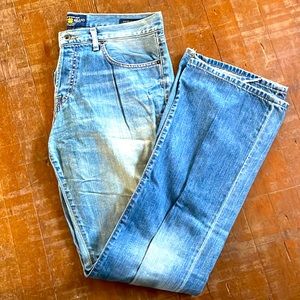 Lucky Brand Men Jeans 227 Slim Boot Button Zipper 34x34